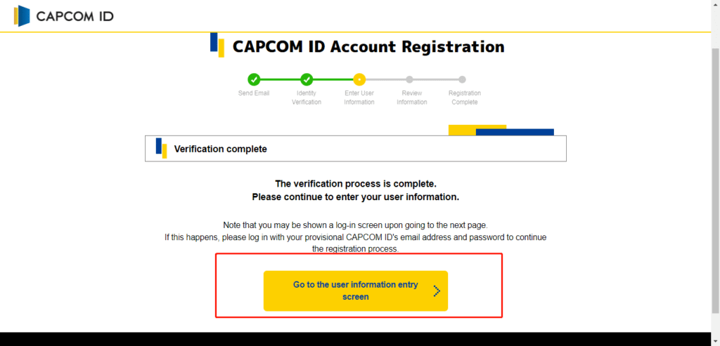 卡普空CAPCOM官网账号注册教程插图17 卡普空CAPCOM官网账号注册教程